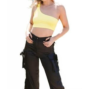 NEW LOVE SENSE she bad top in neon yellow